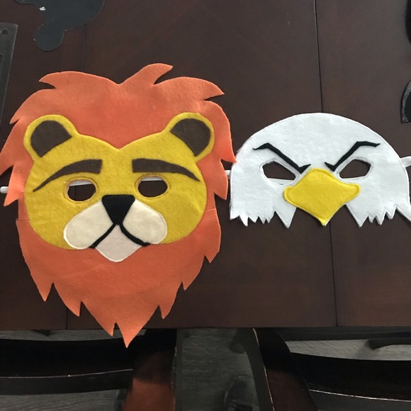 Safari felt mask,hand made - Picture 4 of 7